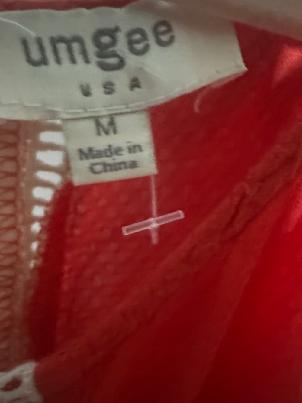 Umgee Red Tank Top with Cream Lace Insets - Picture 9 of 9